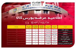 اطلاعیه عرضه بورس کالا/ عرضه ۱۹۵ هزار تنی میلگرد اخبار